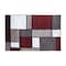World Rug Gallery Contemporary Modern Boxes Design Soft Area Rug 2' x 3' Red 106RED2X3 - alternate 2